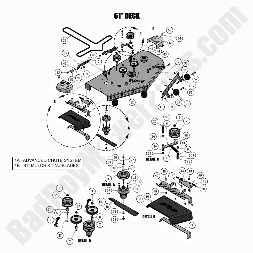 2019 Diesel - 1500cc - 61" Deck Assembly